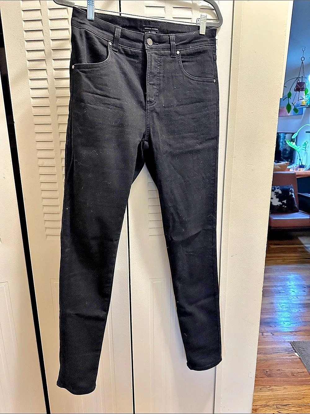 Universal Standard Seine High Rise Skinny Jeans Black Waist 10